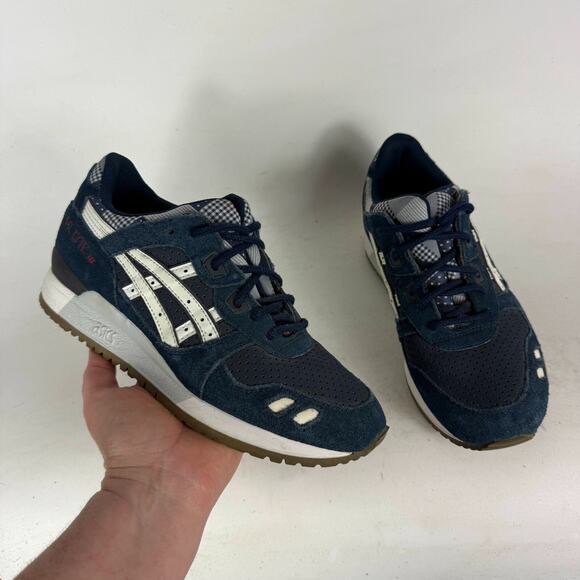 Asics Gel-Lyte III Athletic Shoes Womens 7 Navy Blue Low Top Running Sneakers - Picture 1 of 10